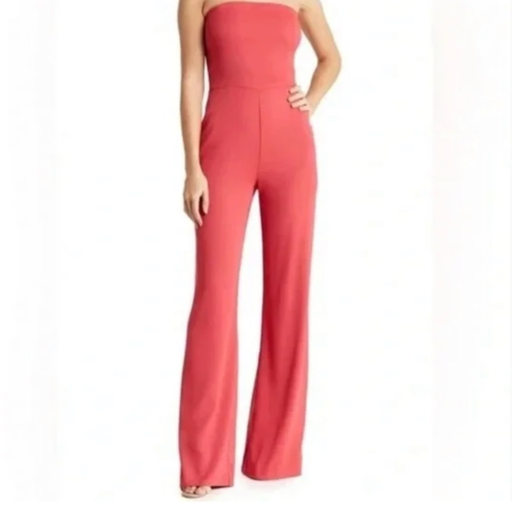 Ramy Brook Strapless Coral Jumpsuit